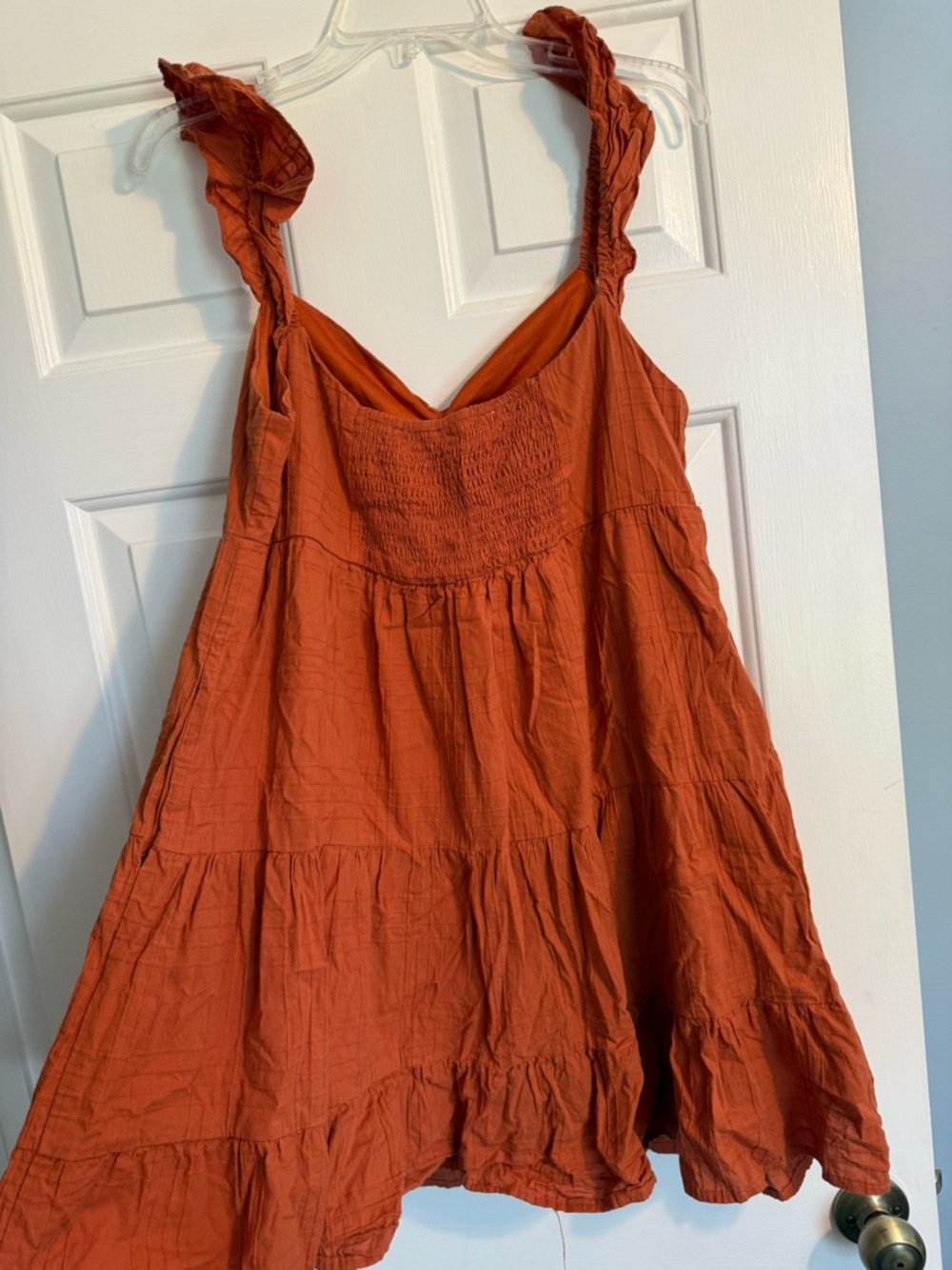 Women's Rust Ruffle Strap Sundress - Picture 5 of 5